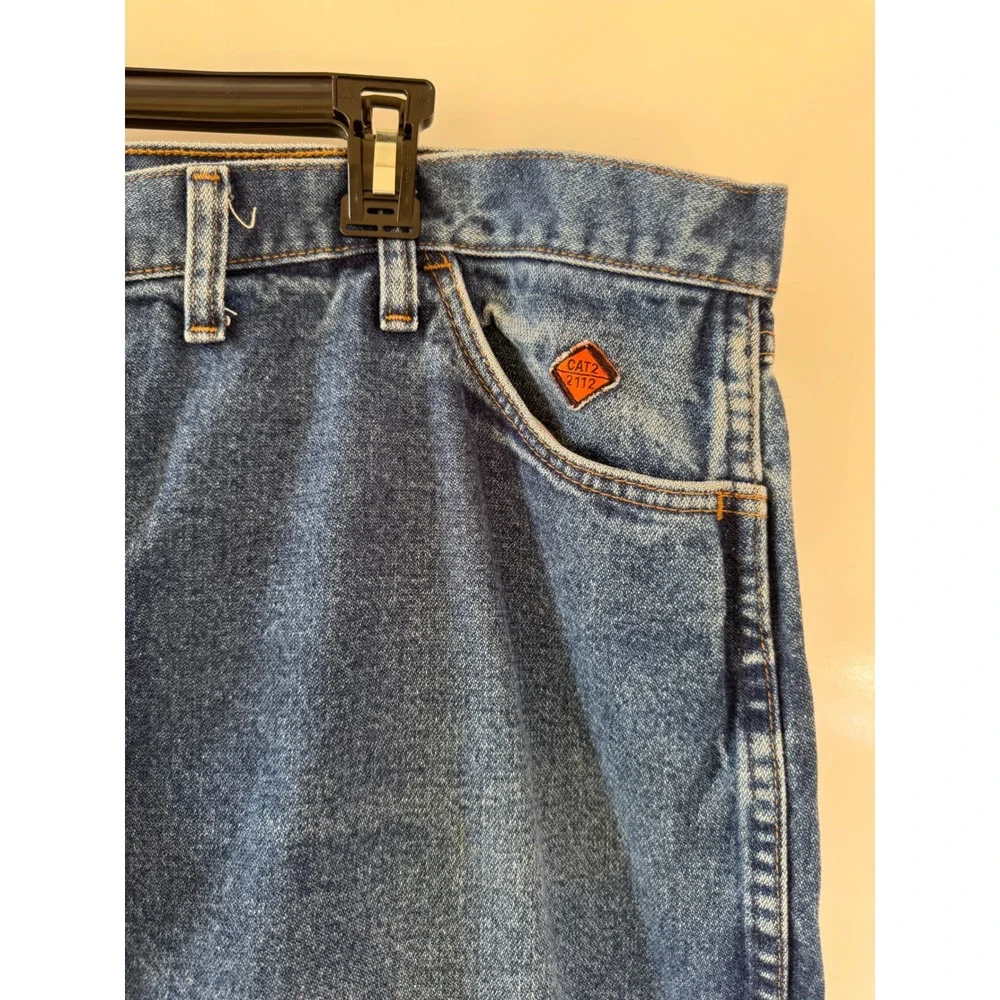 Wrangler FR Flame Resistant 13 Original Fit Jeans Mens 46x32 Denim 10FR13MWZ